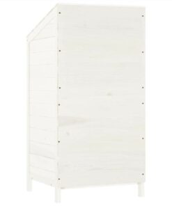 Garden Shed White 55x52x112 Cm Solid Wood Fir -Room Garden Shed White 55x52x112 cm Solid Wood Fir 513563 5