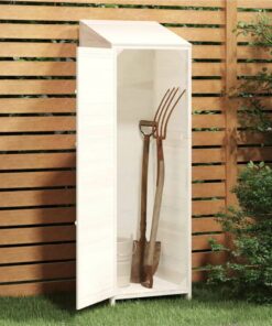 Garden Shed White 55x52x174.5 Cm Solid Wood Fir 4 Garden Shed White 55x52x174.5 Cm Solid Wood Fir -Room Garden Shed White 55x52x174 5 cm Solid Wood Fir 515926 2
