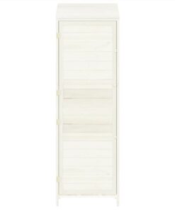 Garden Shed White 55x52x174.5 Cm Solid Wood Fir 5 Garden Shed White 55x52x174.5 Cm Solid Wood Fir -Room Garden Shed White 55x52x174 5 cm Solid Wood Fir 515926 3