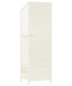 Garden Shed White 55x52x174.5 Cm Solid Wood Fir 7 Garden Shed White 55x52x174.5 Cm Solid Wood Fir -Room Garden Shed White 55x52x174 5 cm Solid Wood Fir 515926 5