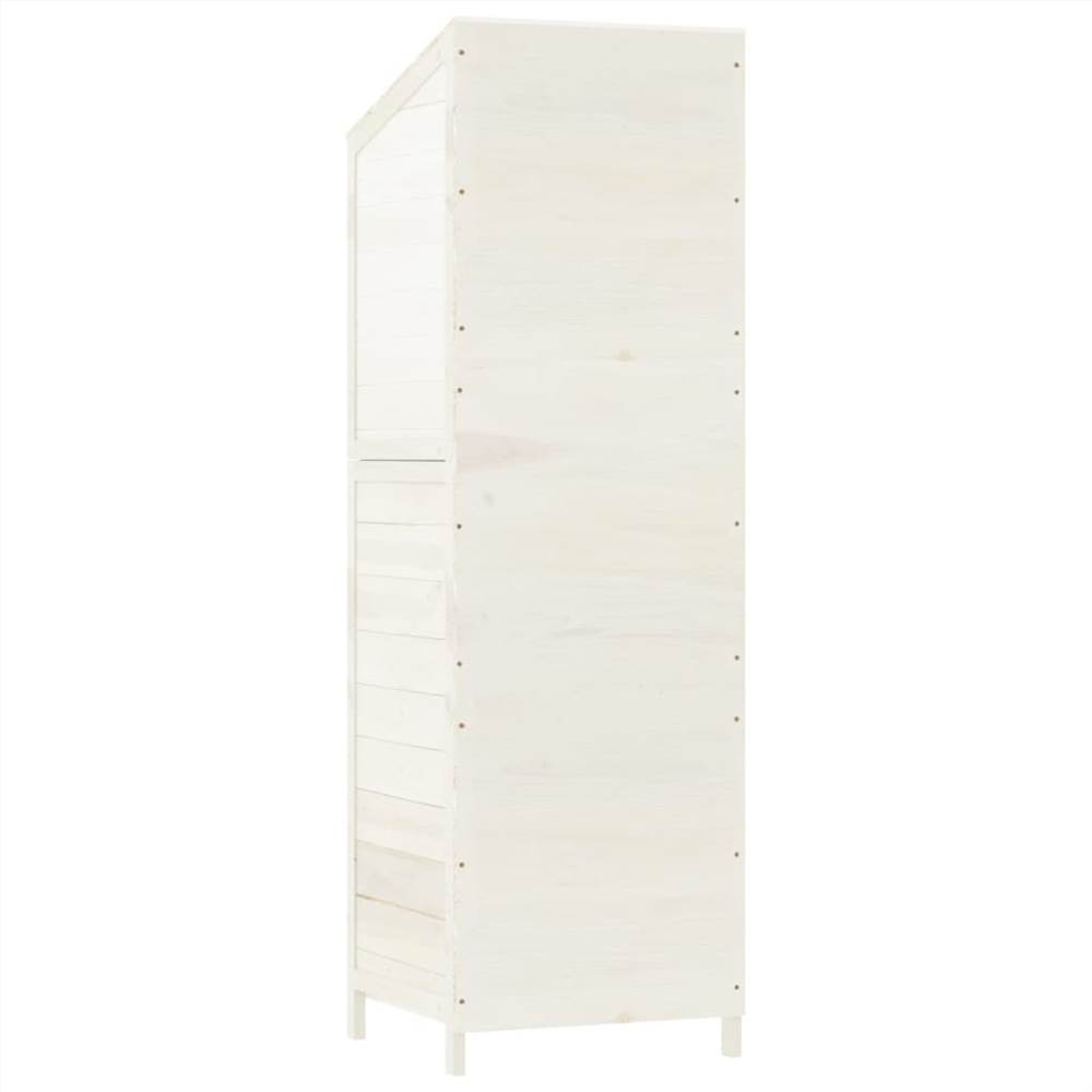 Garden Shed White 55x52x174.5 cm Solid Wood Fir Garden Shed White 55x52x174.5 Cm Solid Wood Fir -Room Garden Shed White 55x52x174 5 cm Solid Wood Fir 515926 5