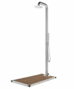 Garden Shower With Brown Base 230 Cm Stainless Steel