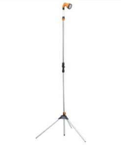 Garden Shower With Tripod 221 Cm Aluminium