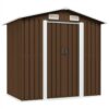 Garden Storage Shed Brown 204x132x186 Cm Steel