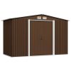 Garden Storage Shed Brown 257x205x178 Cm Steel -Room Garden Storage Shed Brown 257x205x178 cm Steel 441063 0