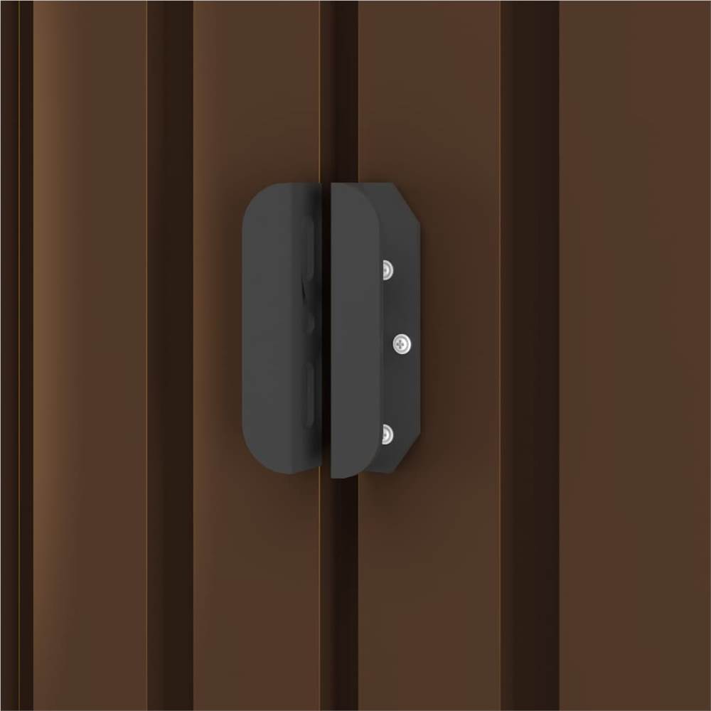 Garden Storage Shed Brown 257x205x178 cm Steel Garden Storage Shed Brown 257x205x178 Cm Steel -Room Garden Storage Shed Brown 257x205x178 cm Steel 441063 2