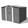 Garden Storage Shed Grey Metal 257x205x178 Cm 2 Garden Storage Shed Grey Metal 257x205x178 Cm -Room Garden Storage Shed Grey Metal 257x205x178 cm 434303 0
