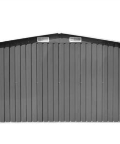 Garden Storage Shed Grey Metal 257x205x178 Cm -Room Garden Storage Shed Grey Metal 257x205x178 cm 434303 4