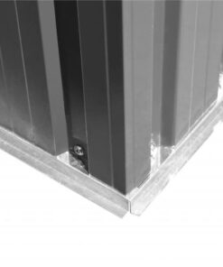 Garden Storage Shed Grey Metal 257x205x178 Cm -Room Garden Storage Shed Grey Metal 257x205x178 cm 434303 5