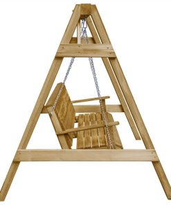 Garden Swing Bench Impregnated Pinewood 205x150x157 Cm -Room Garden Swing Bench Impregnated Pinewood 205x150x157 cm 440631 2