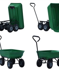 Garden Tipping Hand Cart 300 Kg 75L Green -Room Garden Tipping Hand Cart 300 kg 75L Green 443650 2