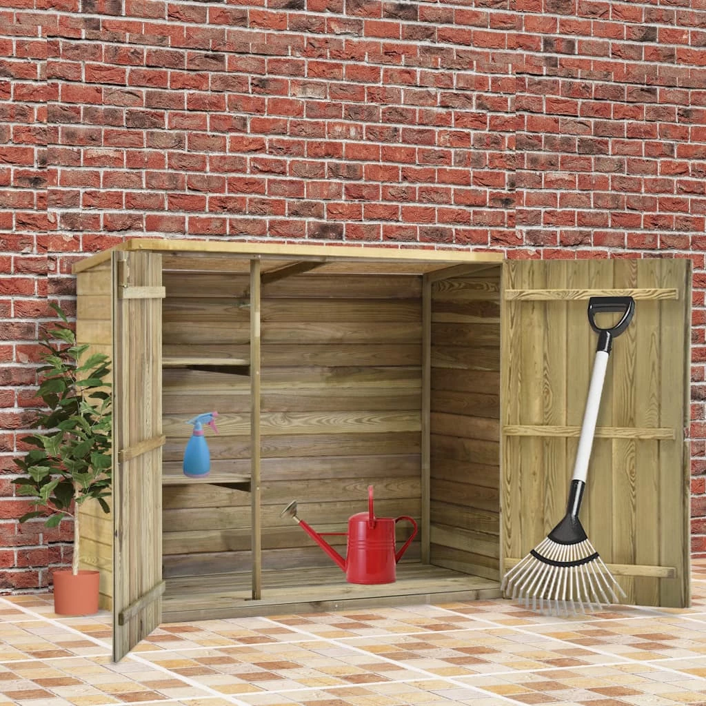 Garden Tool Shed 135x60x123 Cm Impregnated Pinewood