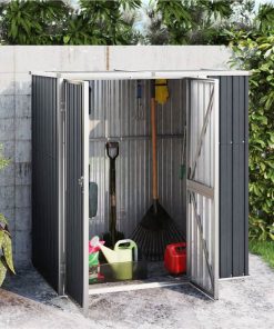 Garden Tool Shed Anthracite 161x89x161 Cm Galvanised Steel
