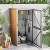Garden Tool Shed Brown 88x89x161 Cm Galvanised Steel 2 Garden Tool Shed Brown 88x89x161 Cm Galvanised Steel -Room Garden Tool Shed Brown 88x89x161 cm Galvanised Steel 516005 0