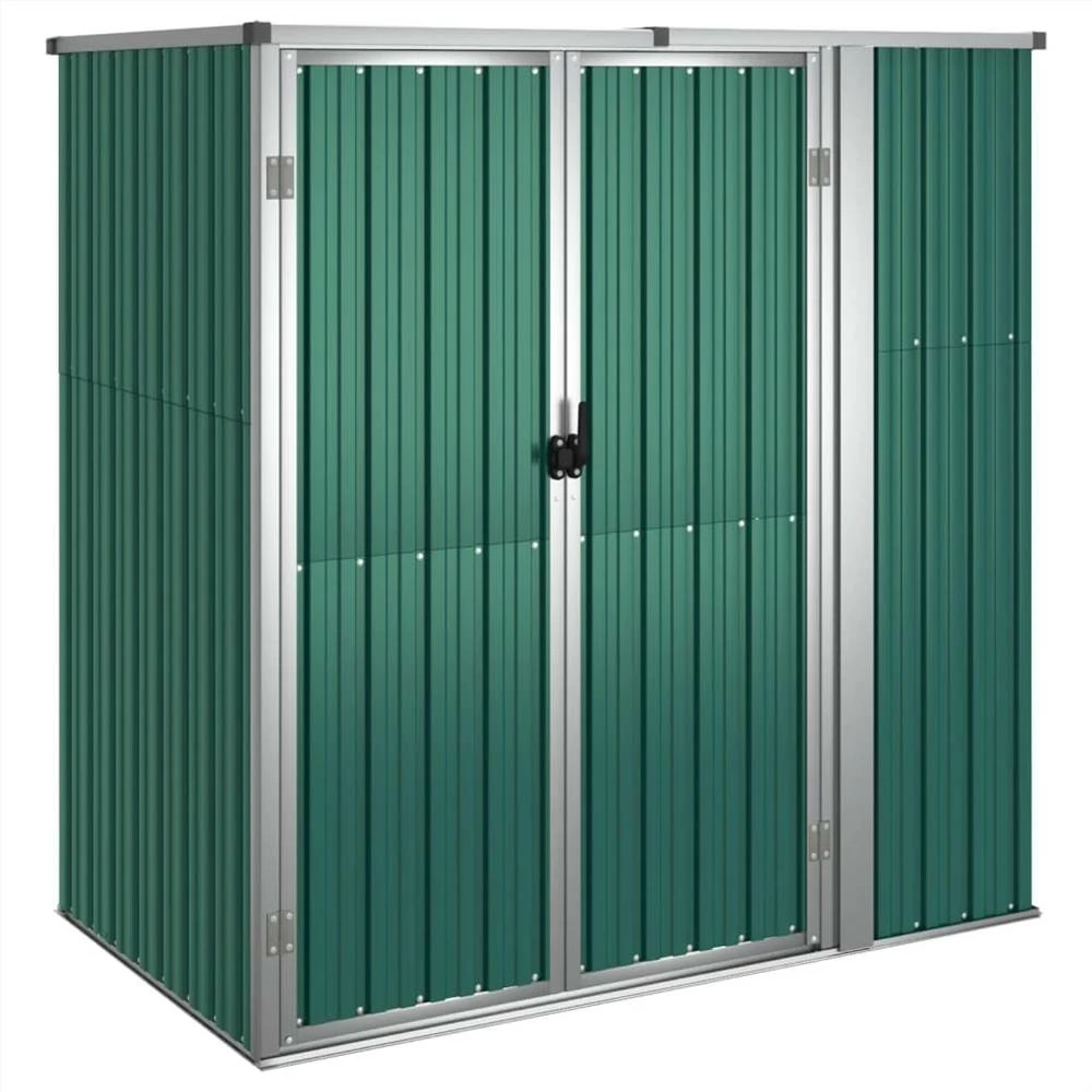 Garden Tool Shed Green 161x89x161 Cm Galvanised Steel - Image 2