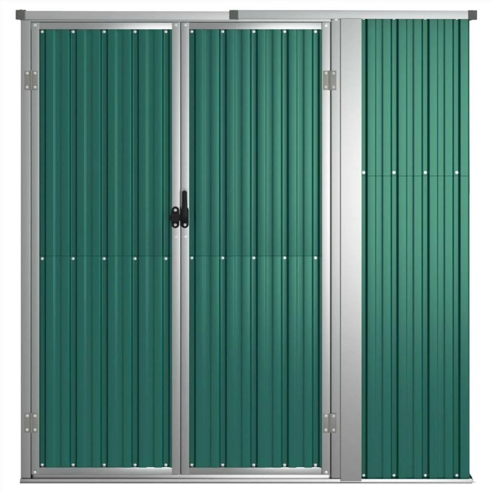 Garden Tool Shed Green 161x89x161 Cm Galvanised Steel - Image 3