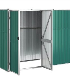 Garden Tool Shed Green 225x89x161 Cm Galvanised Steel 4 Garden Tool Shed Green 225x89x161 Cm Galvanised Steel -Room Garden Tool Shed Green 225x89x161 cm Galvanised Steel 516015 2