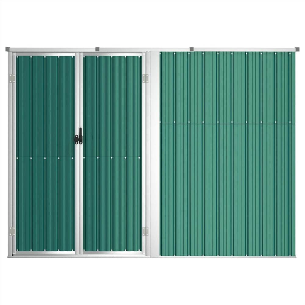 Garden Tool Shed Green 225x89x161 cm Galvanised Steel Garden Tool Shed Green 225x89x161 Cm Galvanised Steel -Room Garden Tool Shed Green 225x89x161 cm Galvanised Steel 516015 3
