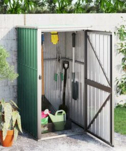 Garden Tool Shed Green 88x89x161 Cm Galvanised Steel