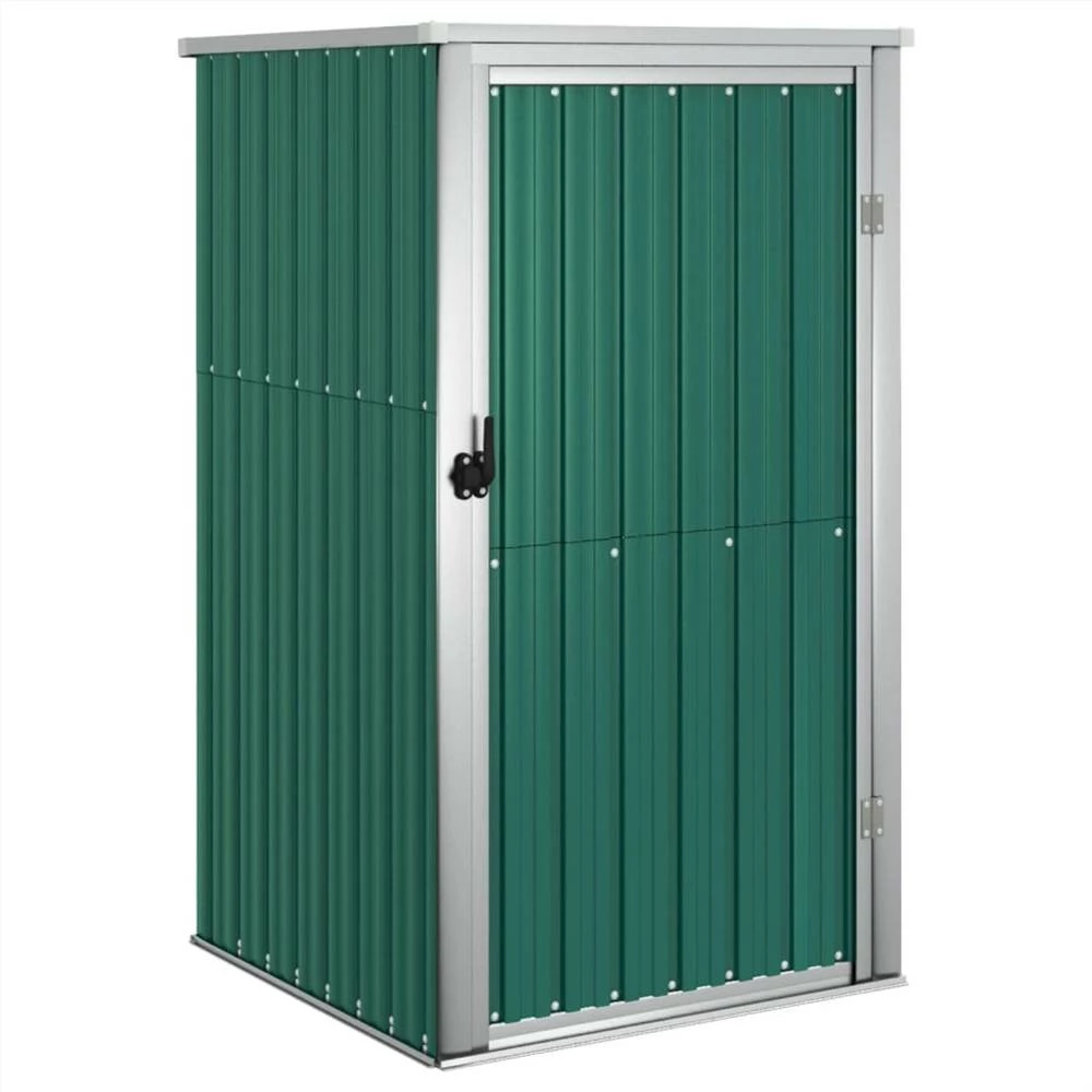 Garden Tool Shed Green 88x89x161 Cm Galvanised Steel - Image 2