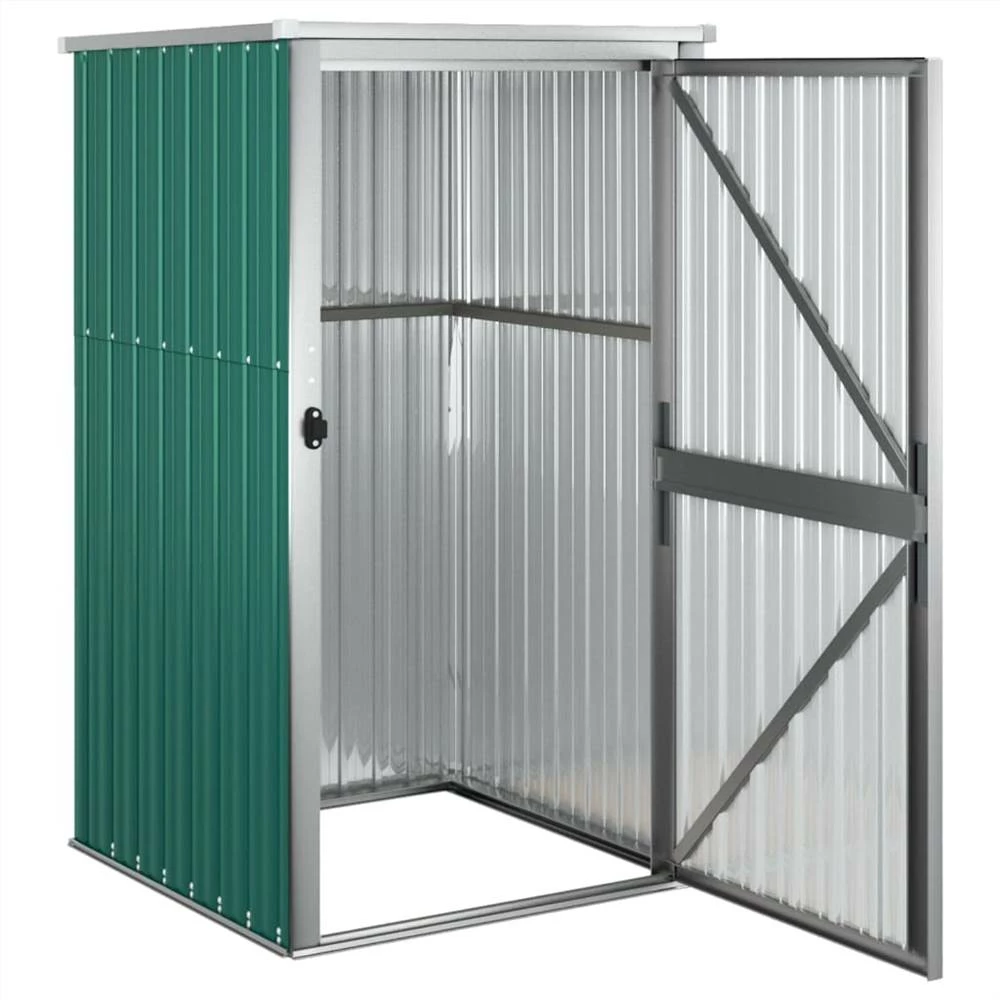 Garden Tool Shed Green 88x89x161 Cm Galvanised Steel - Image 5