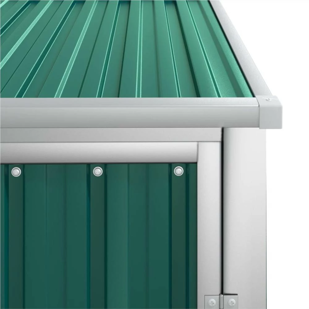 Garden Tool Shed Green 88x89x161 Cm Galvanised Steel - Image 6