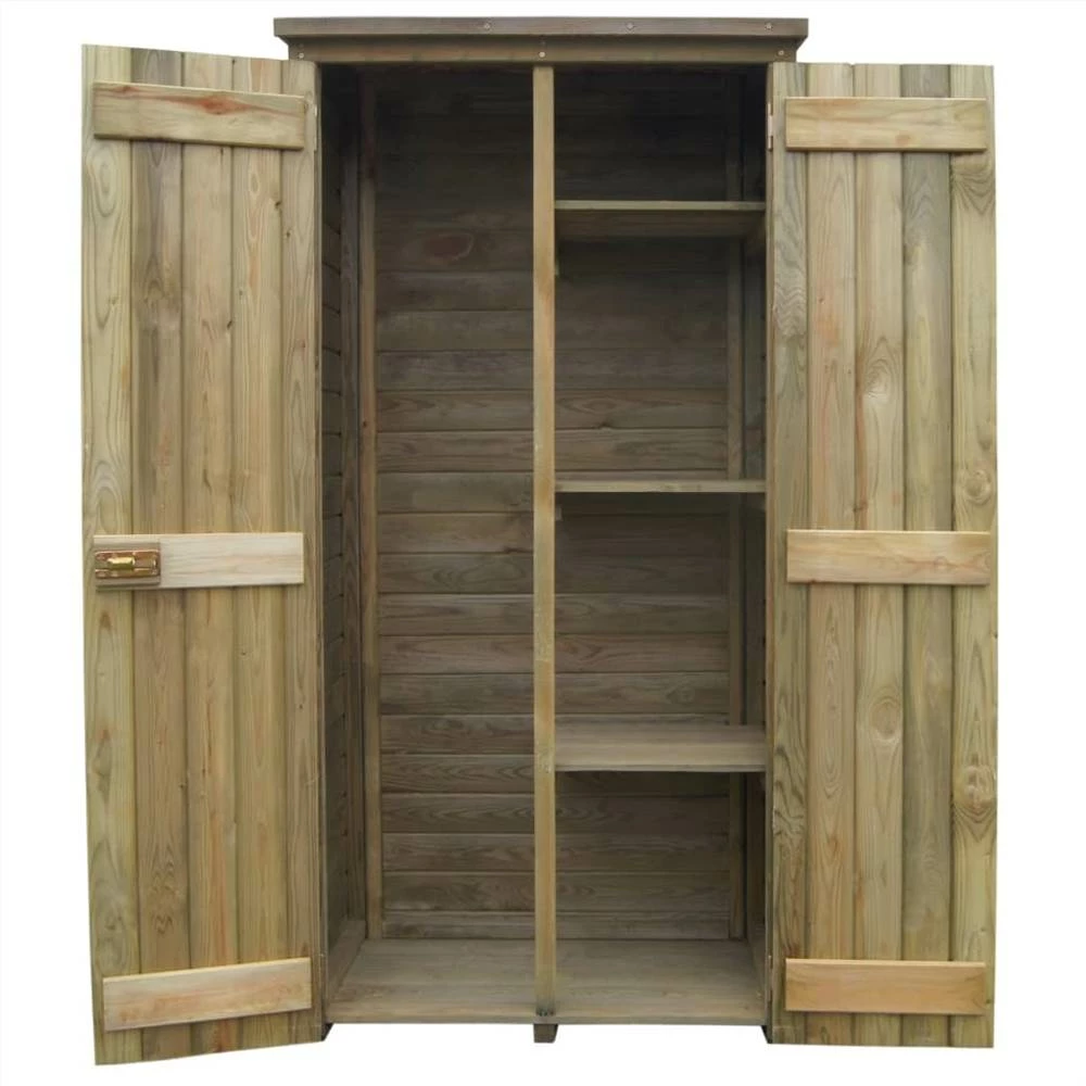 Garden Tool Storage Shed Pinewood 85x48x177 Cm - Image 3
