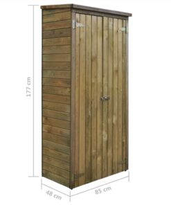 Garden Tool Storage Shed Pinewood 85x48x177 Cm -Room Garden Tool Storage Shed Pinewood 85x48x177 cm 442737 4