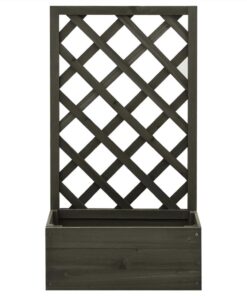 Garden Trellis Planter Grey 50x25x90 Cm Solid Firwood -Room Garden Trellis Planter Grey 50x25x90 cm Solid Firwood 457011 1