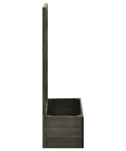 Garden Trellis Planter Grey 50x25x90 Cm Solid Firwood -Room Garden Trellis Planter Grey 50x25x90 cm Solid Firwood 457011 2