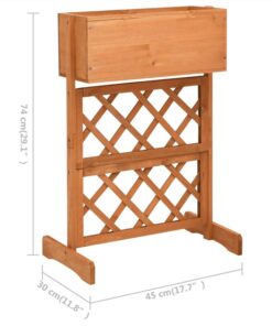 Garden Trellis Planter Orange 45x30x74 Cm Solid Firwood -Room Garden Trellis Planter Orange 45x30x74 cm Solid Firwood 456899 5