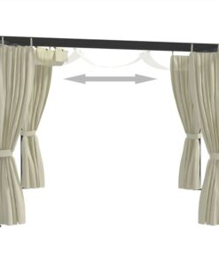 Gazebo 4x3 M Cream -Room Gazebo 4x3 m Cream 516137 4