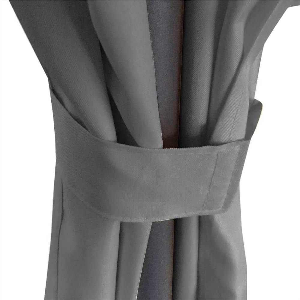 Gazebo with Curtains Round 3.5x2.7 m Anthracite Gazebo With Curtains Round 3.5x2.7 M Anthracite -Room Gazebo with Curtains Round 3 5x2 7 m Anthracite 487668 3