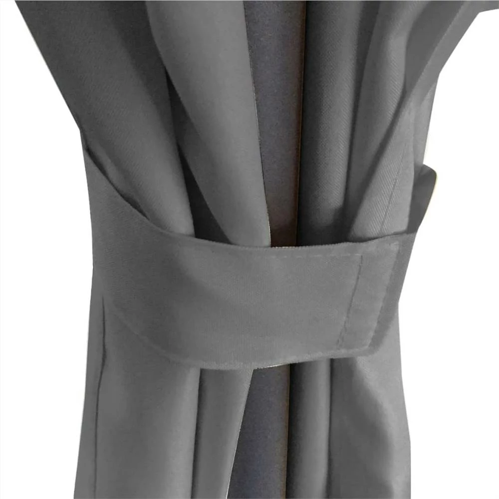 Gazebo With Curtains Round 3.5x2.7 M Anthracite - Image 4