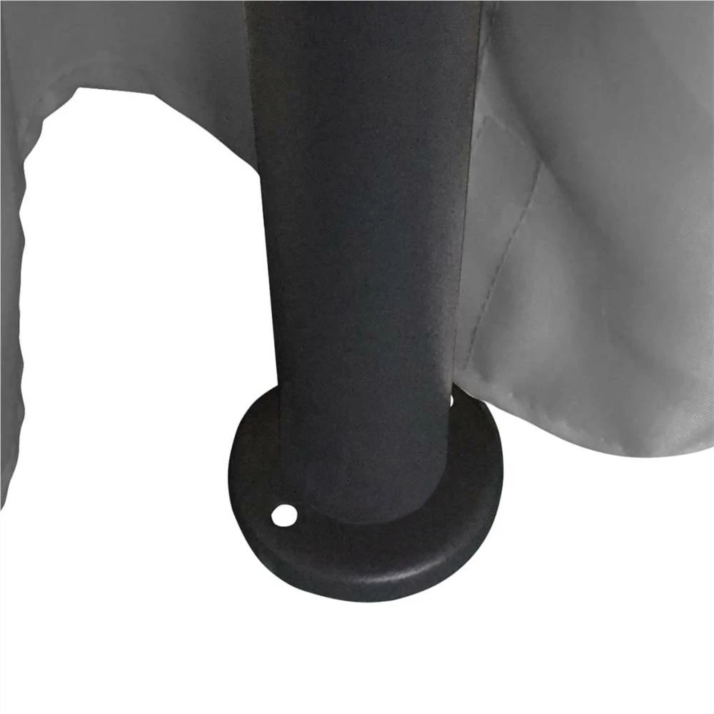 Gazebo With Curtains Round 3.5x2.7 M Anthracite - Image 6