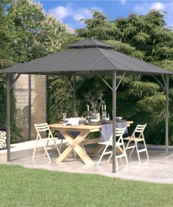 Gazebo With Double Roof 3x3 M Anthracite