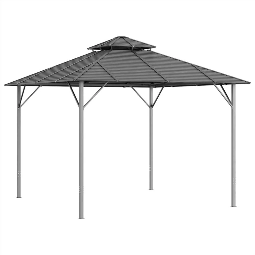 Gazebo With Double Roof 3x3 M Anthracite - Image 2