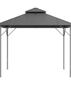 Gazebo With Double Roof 3x3 M Anthracite -Room Gazebo with Double Roof 3x3 m Anthracite 513006 2