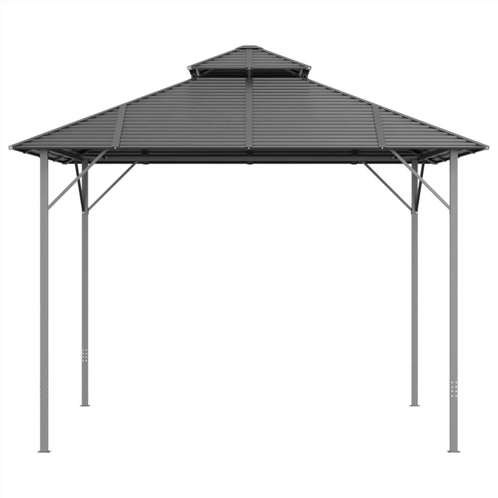 Gazebo With Double Roof 3x3 M Anthracite - Image 3