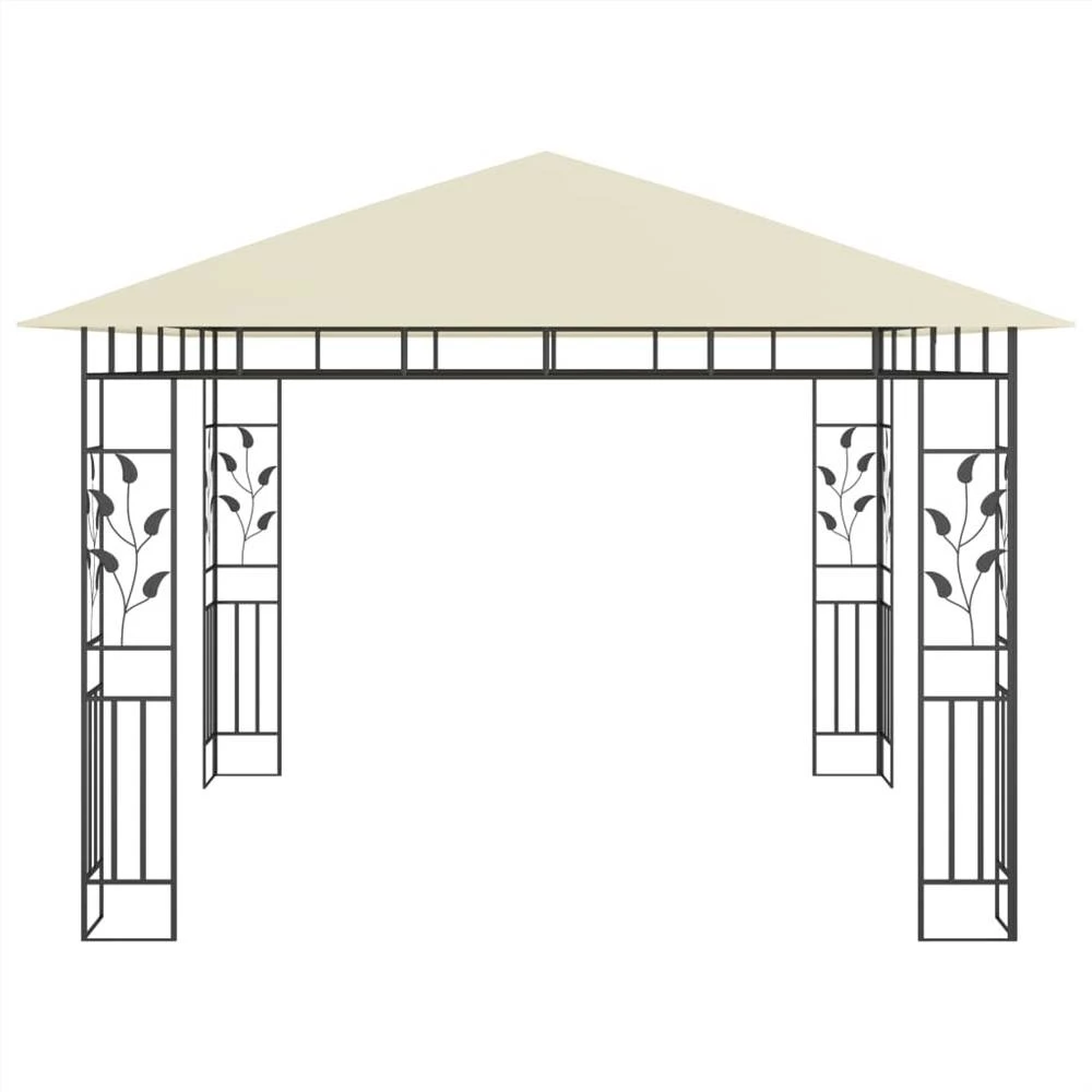 Gazebo With Mosquito Net 3x3x2.73 M Cream 180 G/m² - Image 3