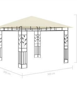 Gazebo With Mosquito Net 3x3x2.73 M Cream 180 G/m² -Room Gazebo with Mosquito Net 3x3x2 73 m Cream 180 g m 442625 5