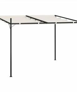 Gazebo With Retractable Roof 300x300x233 Cm Cream
