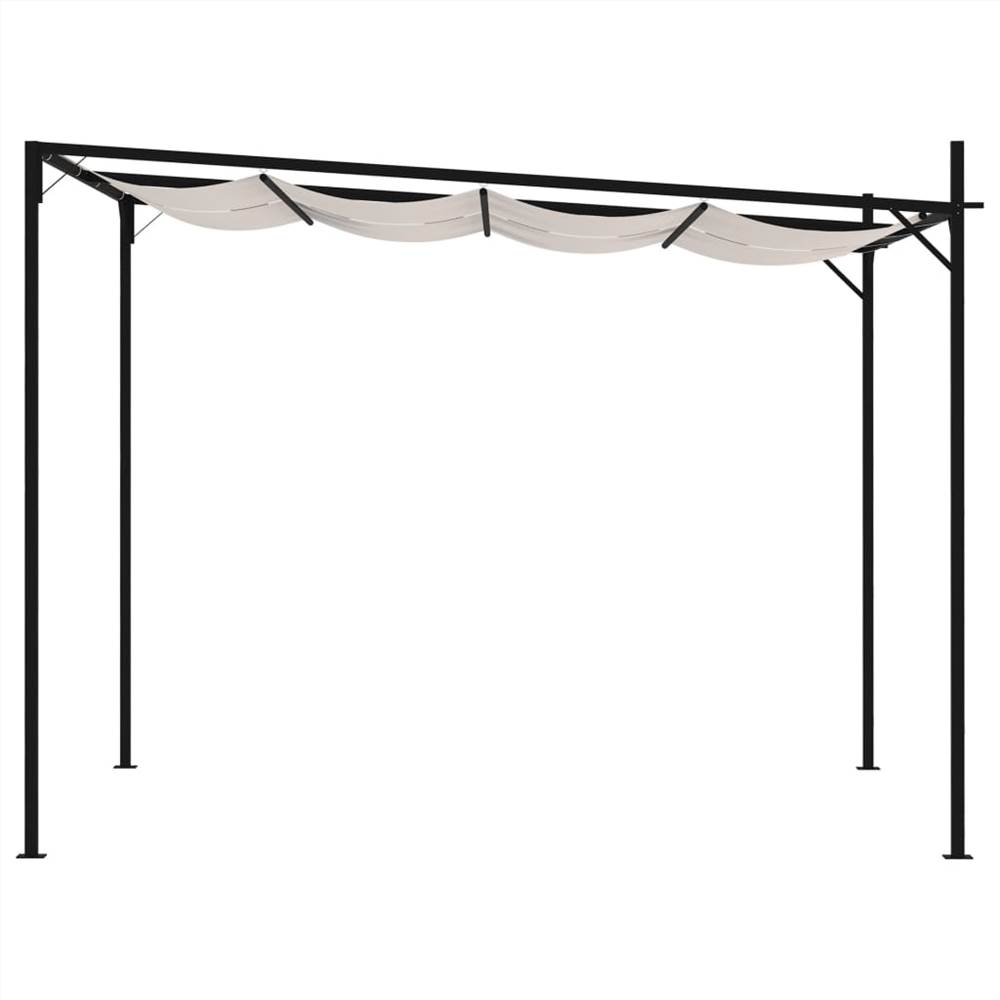 Gazebo with Retractable Roof 300x300x233 cm Cream Gazebo With Retractable Roof 300x300x233 Cm Cream -Room Gazebo with Retractable Roof 300x300x233 cm Cream 466088 2