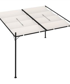 Gazebo With Retractable Roof 300x300x233 Cm Cream 5 Gazebo With Retractable Roof 300x300x233 Cm Cream -Room Gazebo with Retractable Roof 300x300x233 cm Cream 466088 3