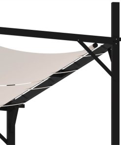 Gazebo With Retractable Roof 300x300x233 Cm Cream 7 Gazebo With Retractable Roof 300x300x233 Cm Cream -Room Gazebo with Retractable Roof 300x300x233 cm Cream 466088 5