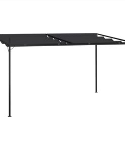 Gazebo With Retractable Roof 400x300x233 Cm Anthracite