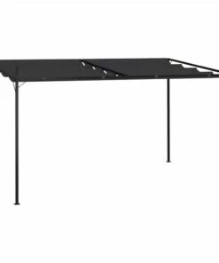 Gazebo With Retractable Roof 400x300x233 Cm Anthracite