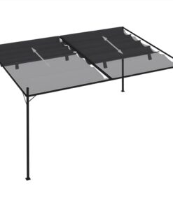 Gazebo With Retractable Roof 400x300x233 Cm Anthracite -Room Gazebo with Retractable Roof 400x300x233 cm Anthracite 466063 3