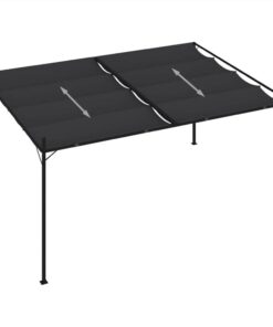 Gazebo With Retractable Roof 400x300x233 Cm Anthracite -Room Gazebo with Retractable Roof 400x300x233 cm Anthracite 466063 4