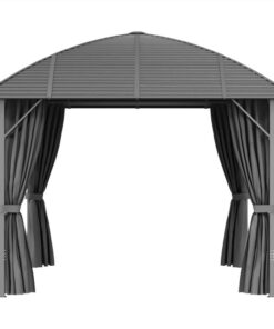 Gazebo With Sidewalls&Arch Roof 3x3 M Anthracite -Room Gazebo with Sidewalls Arch Roof 3x3 m Anthracite 516157 2